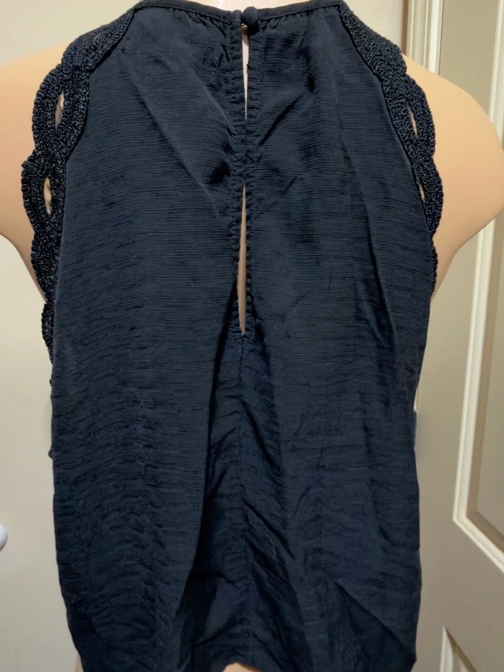 Kendall & Kylie Black Halter Camisole with Lace Trim